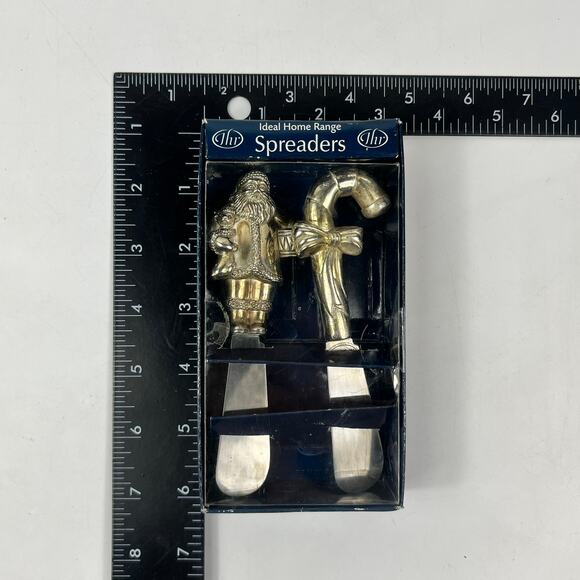 IHR Christmas Santa Candy Cane Spreader Set Stainless Steel Handles 5.5" Holiday - Picture 10 of 10